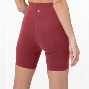Lululemon Wunder Train 6” shorts in Chianti